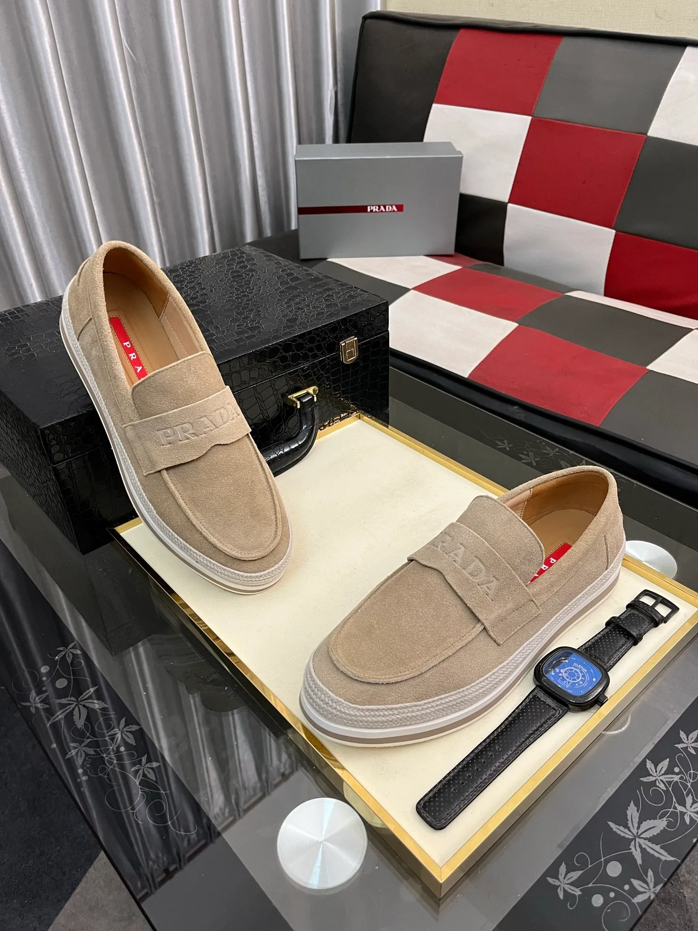 Men's men's shoes 💰458⌚️⌚️prada: new spring and summer casual shoes, sports sneakers, fabric: imported cowhide, lining: original lining, sole: original sole, size: 38-445️⃣color optional